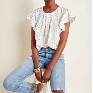 Anthropologie AMADI Aria Shimmer blouse Size M